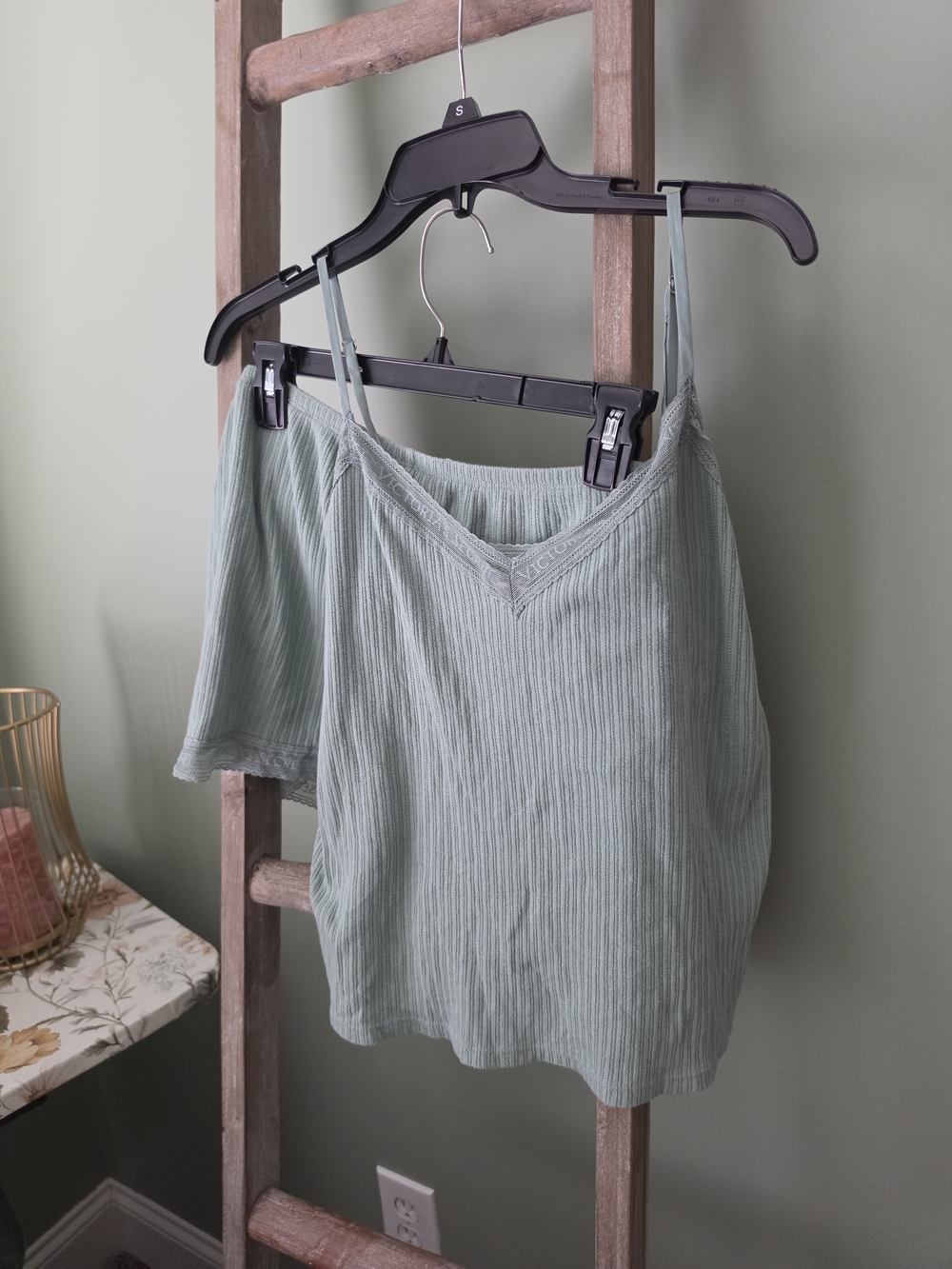 Victoria's Secret Light Sage Ribbed V-Neck Cami